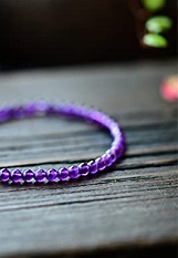 beautiful little natural round amethyst baby birthstone bracelet